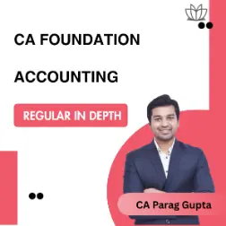 CA Foundation | Accounting | Regular In Depth | Smartclass Room Online Download Recorded Batch| CA Parag Gupta | Jan 26